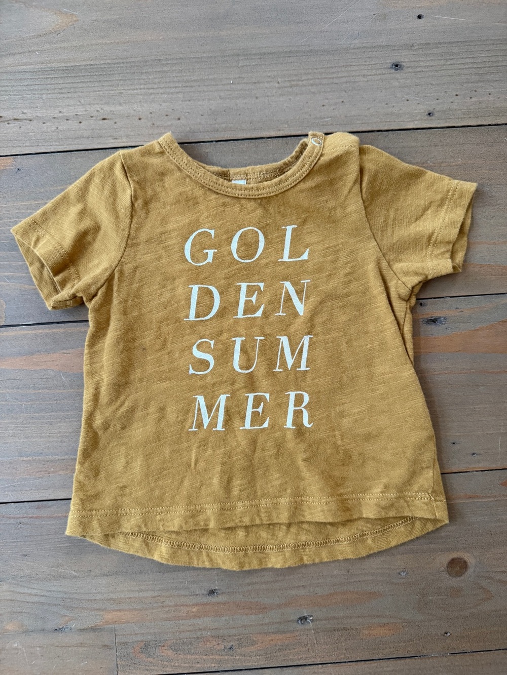 Rylee + Cru Mustard 'GOLDEN SUMMER' Short Sleeve Tee - 0-3 Months